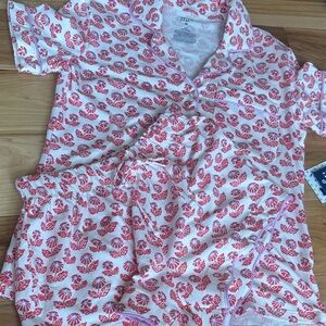 Roller rabbit Red Floral Print Pajama Set